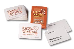 I Have... Who Has? Elapsed Time Mental Math card game