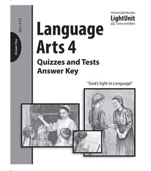 Language Arts 401-410 Quiz & Test - Answer Key