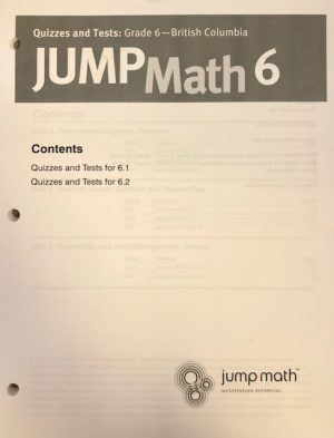 Jump Math 6 Quizzes and Tests