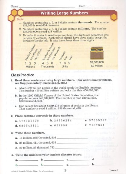 Abeka Arithmetic 4 Work-text, Fourth Edition - Image 2