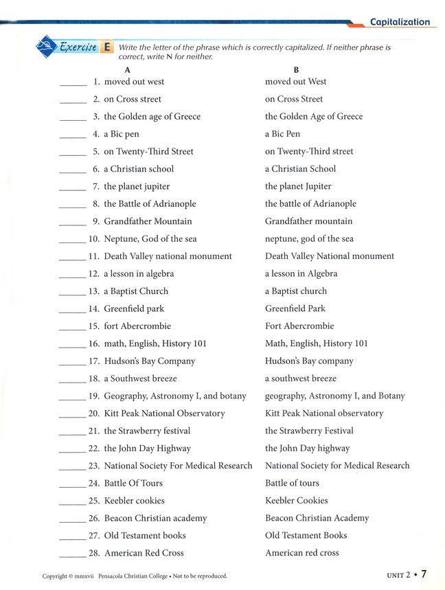 Abeka Grade 7 Grammar Composition 1 Worktext (6th Edition) Anchor